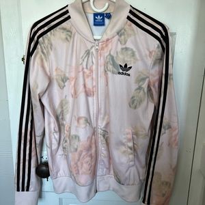 Pink Floral Adidas Jacket